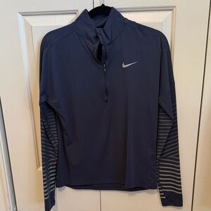 Nike Navy and Gray Half-Zip Training Top